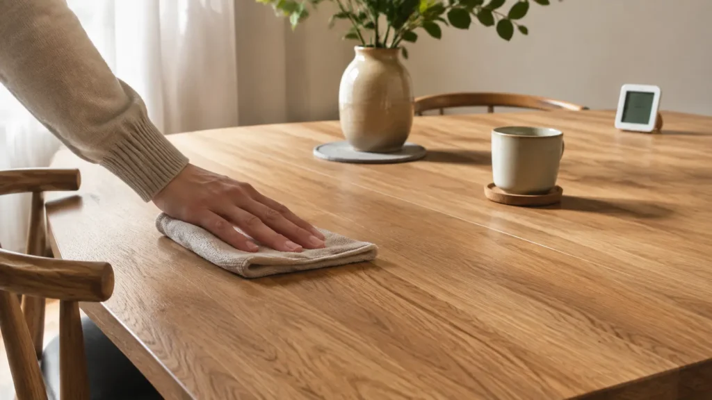 How to care for solid wood furniture with a soft clo