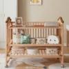 High-Quality Wooden Baby Crib Adjustable Height Crib Bed