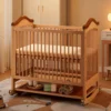 Solid Wood Baby Crib - Safe & Comfortable for Newborns