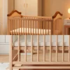 High-Quality Wooden Baby Crib Adjustable Height Crib Bed