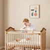 High-Quality Wooden Baby Crib Adjustable Height Crib Bed