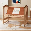 High-Quality Wooden Baby Crib Adjustable Height Crib Bed