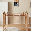 High-Quality Wooden Baby Crib Adjustable Height Crib Bed