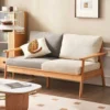 modern scandinavian loveseat solid wood