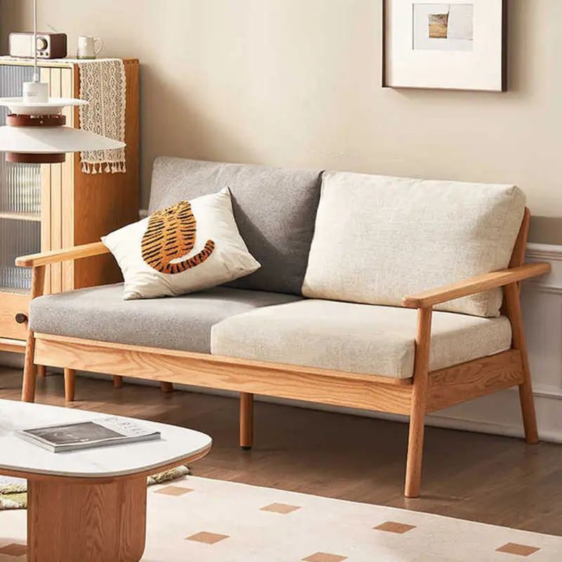 modern scandinavian loveseat solid wood