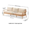 seattle sofa b triple large triple dimensions