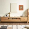 anna oak tv stand open shelf drawers living room anna oak tv stand open shelf drawers living room