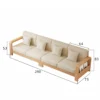manna 4 seater wood sofa dimensions 280cm length