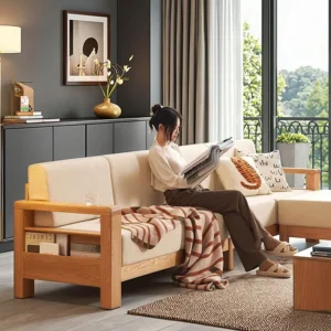 manna beige fabric sofa side storage reading lifestyle manna beige fabric sofa side storage reading lifestyle