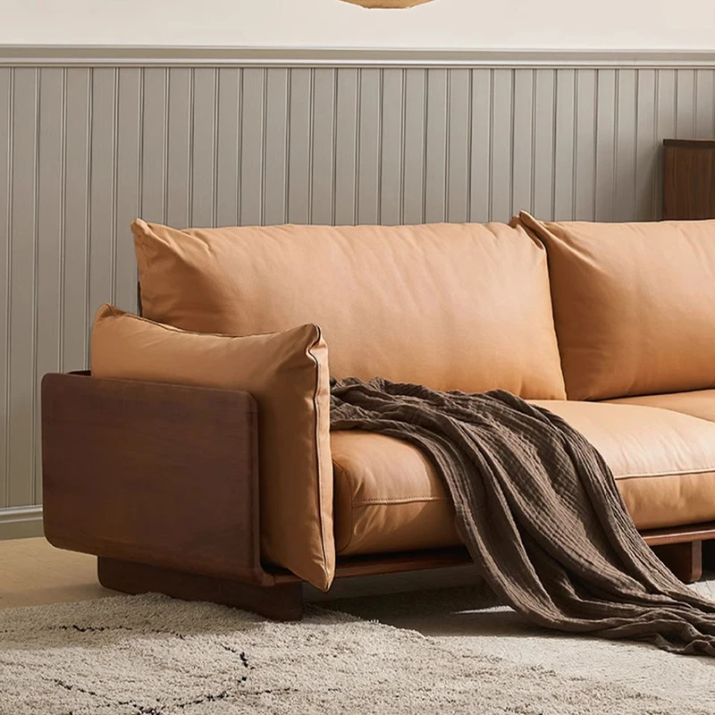 manna camel leather sofa wooden armrest styled detail manna camel leather sofa wooden armrest styled detail