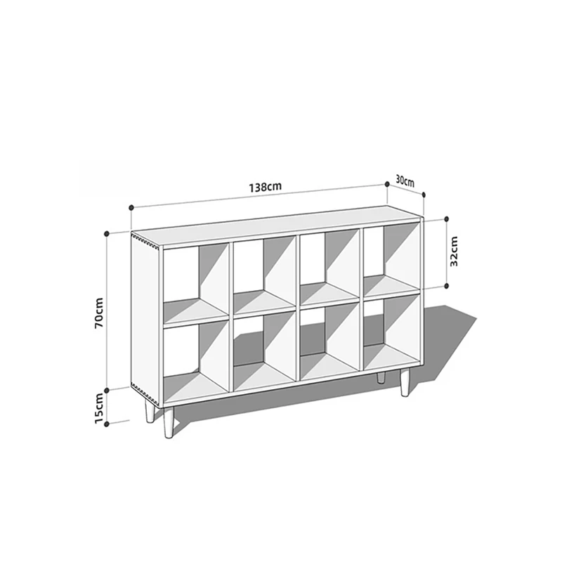 Manna Cherry Wood Modular Bookcase TV Stand