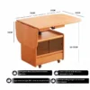 manna cherry wood folding lift top side table spec guide