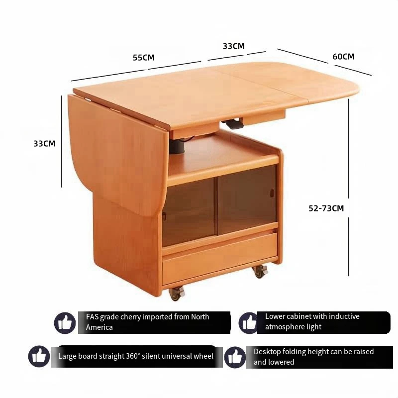 manna cherry wood folding lift top side table spec guide