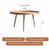 manna cherry wood round coffee table 60cm spec guide