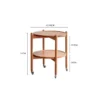 manna cherry wood round side table wheels dimensions spec
