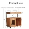 manna cherry wood serving bar cart cabinet dimensions spec