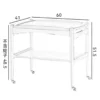 manna cherry wood serving bar cart dimensions spec