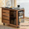 manna cherry wood serving bar cart pegboard coffee station manna cherry wood serving bar cart pegboard coffee station