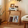 manna cherry wood z shaped side table rattan magazine rack living room manna cherry wood z shaped side table rattan magazine rack living room