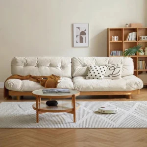 manna cream fabric cloud sofa modern living room
