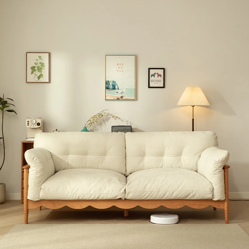 manna cream fabric sofa scalloped base living room view manna cream fabric sofa scalloped base living room view