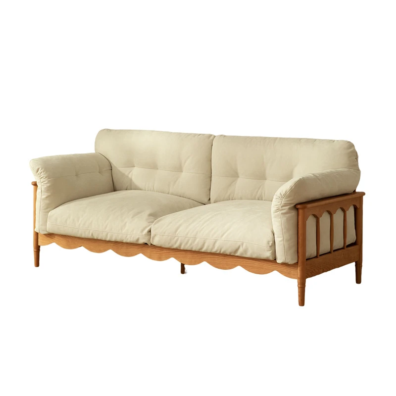 manna cream fabric sofa scalloped base wooden frame manna cream fabric sofa scalloped base wooden frame