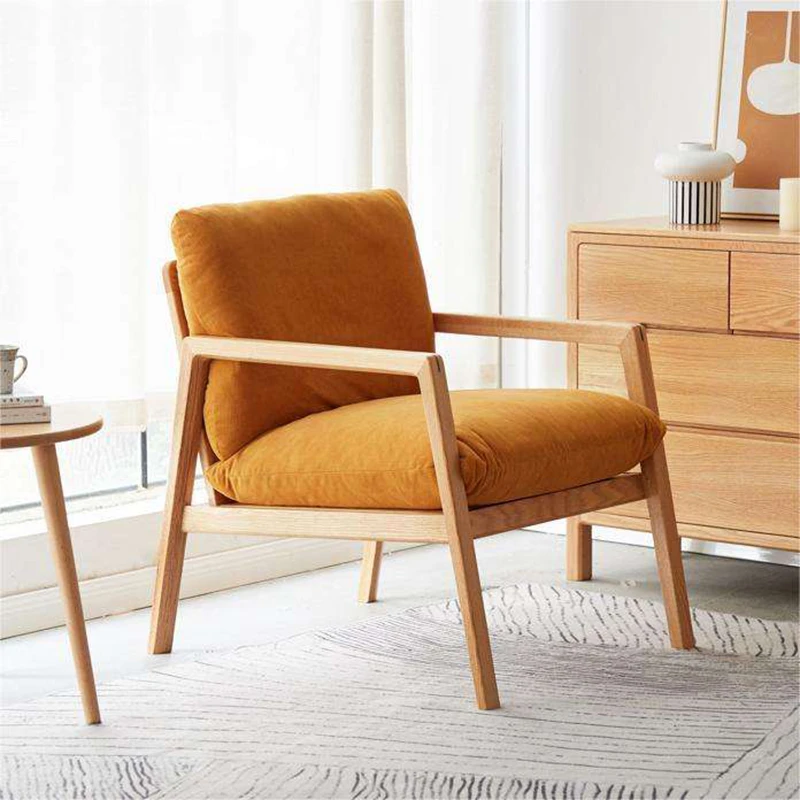 manna oak accent chair mustard yellow cushion manna oak accent chair mustard yellow cushion