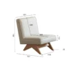 manna oak armless accent chair dimension spec guide