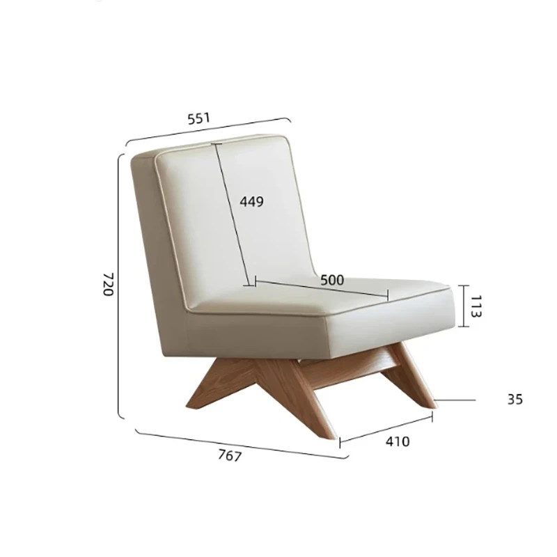 manna oak armless accent chair dimension spec guide