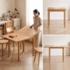 manna oak extendable dining table expansion mechanism spec