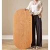 manna oak oval tabletop wood grain scale