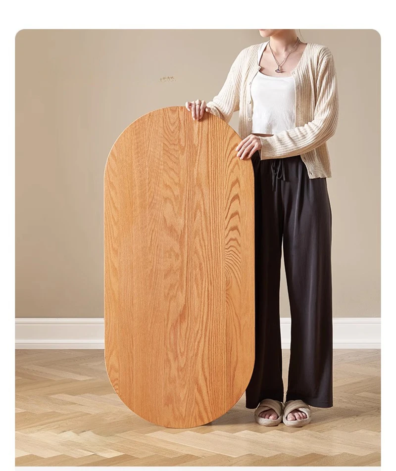 manna oak oval tabletop wood grain scale