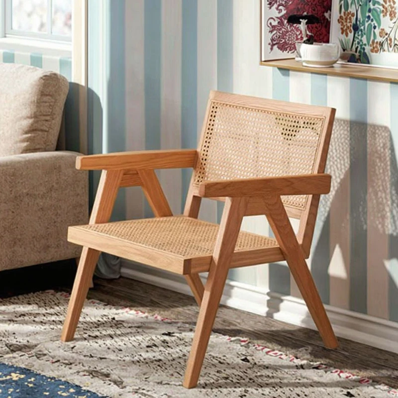 manna oak rattan armchair chandigarh v leg reading corner manna oak rattan armchair chandigarh v leg reading corner