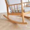 manna oak rocking chair curved runner base detail