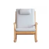 manna oak rocking chair grey cushion front view