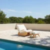 manna oak rocking chair ottoman poolside patio