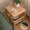 manna oak s shaped side table dimensions