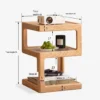 manna oak s shaped side table dimensions spec
