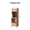 Dimensions specification diagram for Manna oak tall kitchen pantry hutch showing width 600mm, depth 420mm, total height 1900mm, and leg height 150mm.