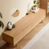 manna oak tv stand cable management cutout detail manna oak tv stand cable management cutout detail