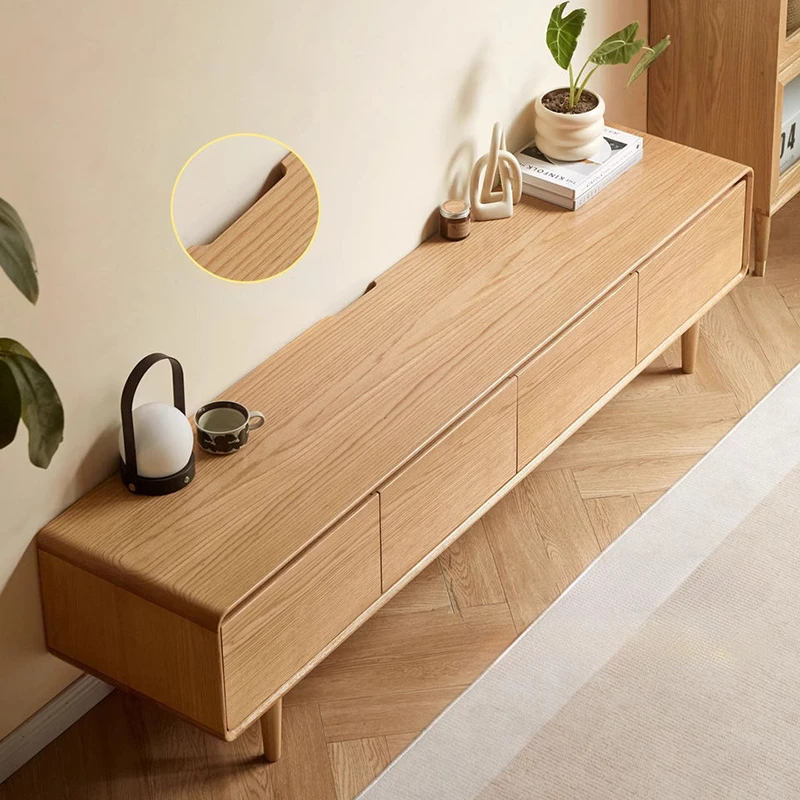 manna oak tv stand cable management cutout detail manna oak tv stand cable management cutout detail