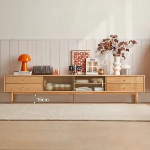 manna oak tv stand fluted glass 15cm clearance