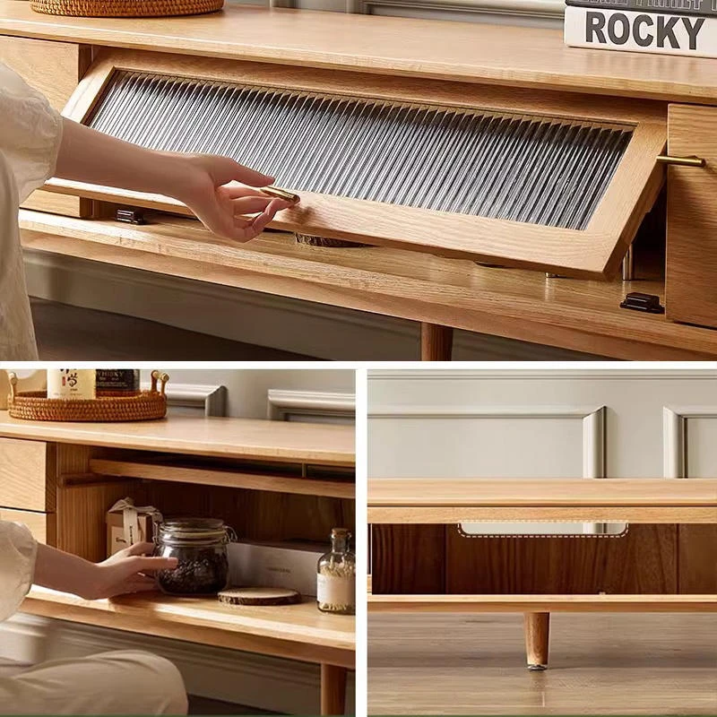 manna oak tv stand fluted glass flip door cable cutout detail manna oak tv stand fluted glass flip door cable cutout detail