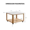 manna oak white top square coffee table 60cm spec guide