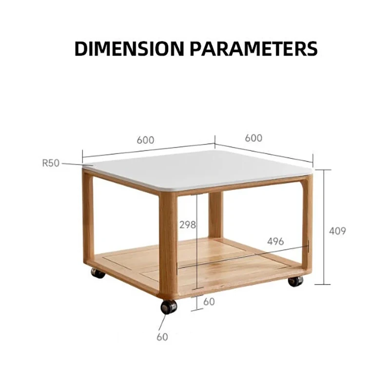 manna oak white top square coffee table 60cm spec guide