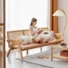 manna solid wood sofa rattan back reading lifestyle manna solid wood sofa rattan back reading lifestyle