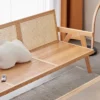 manna solid wood sofa rattan backrest frame detail manna solid wood sofa rattan backrest frame detail