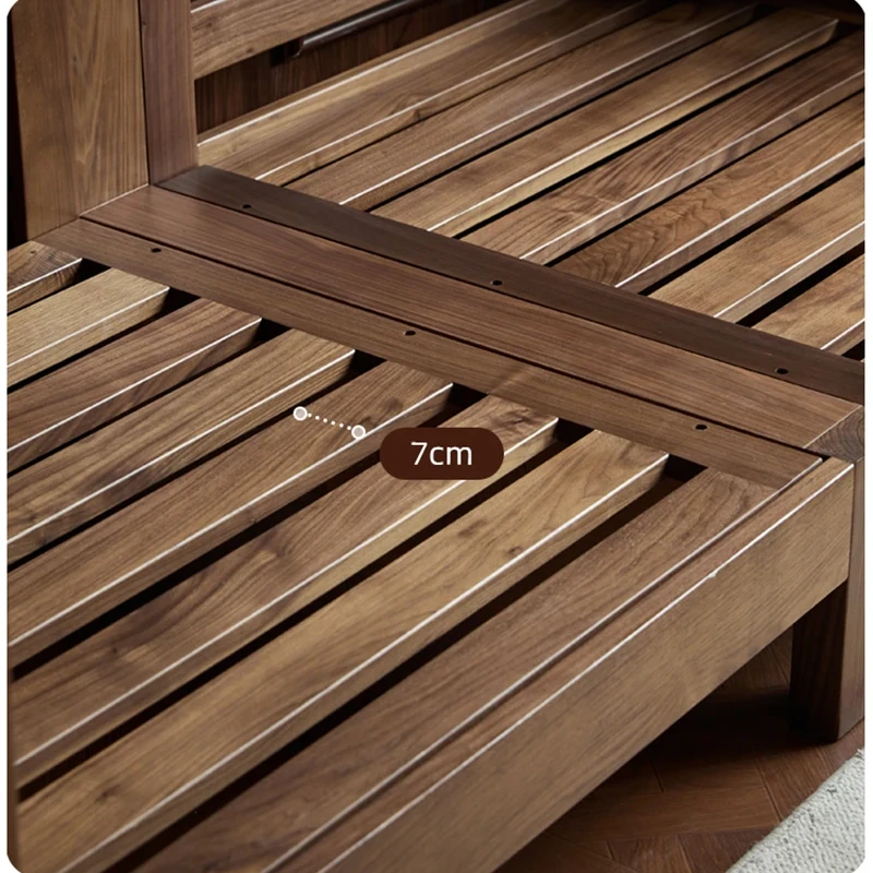 manna solid wood sofa slatted base 7cm spacing detail