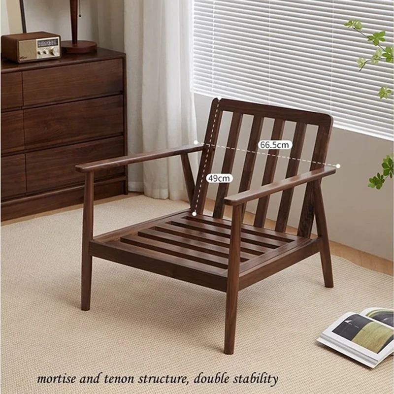 manna walnut accent chair frame mortise tenon structure
