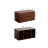 Dimension specs for Manna black walnut modular cabinets: 2-drawer unit and 4-vertical-shelf bookshelf unit, both W80xD40xH40cm.